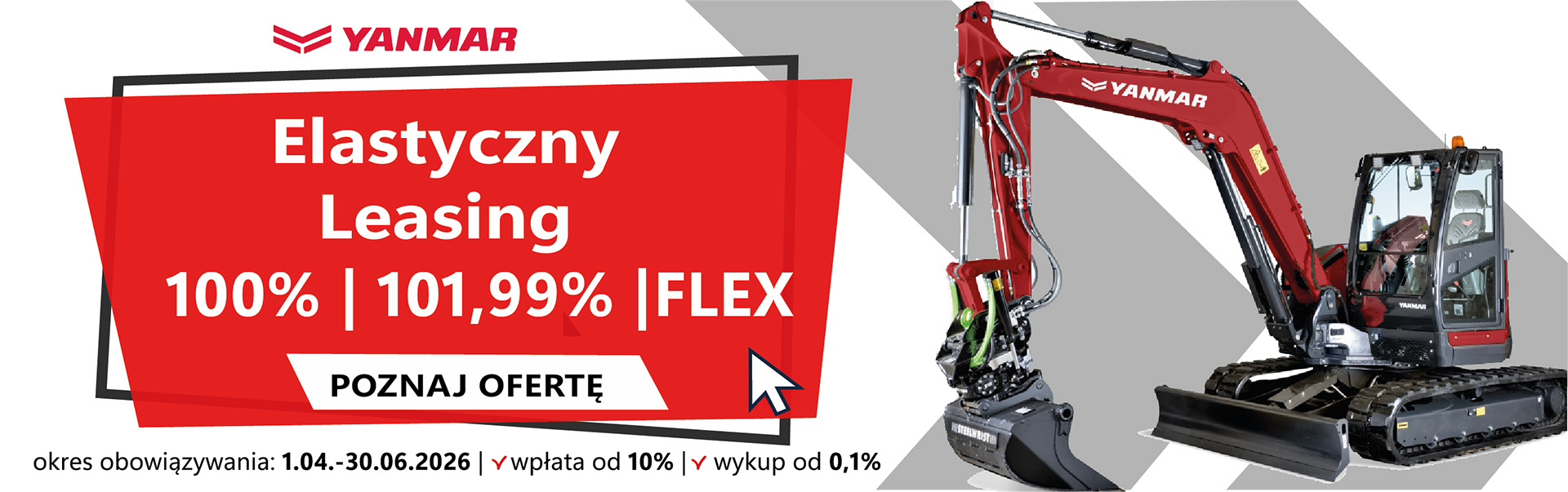 Elastyczny leasing na maszyny Yanmar