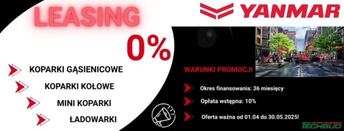 LEASING 0% na maszyny Yanmar