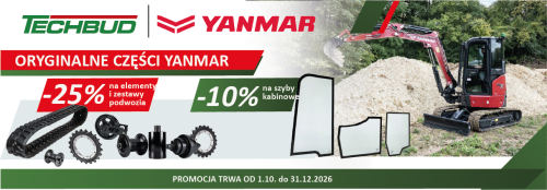 Kampania części układu jezdnego oraz szyb YANMAR