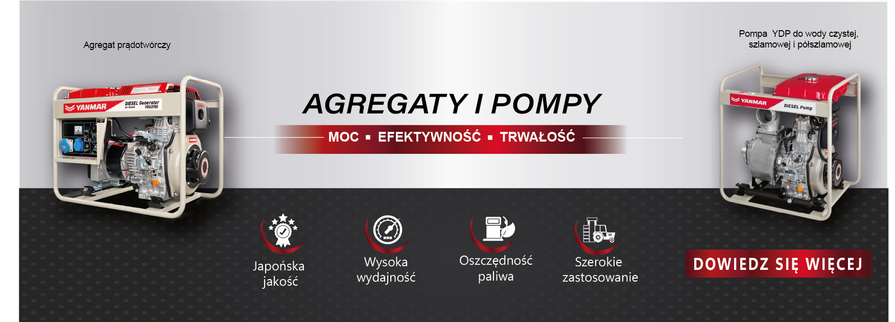 Kampania agregaty i pompy spalinowe YANMAR