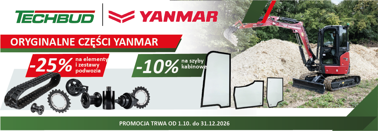 Kampania części układu jezdnego oraz szyb YANMAR
